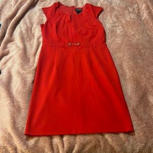 Red Midi Dress Size 10